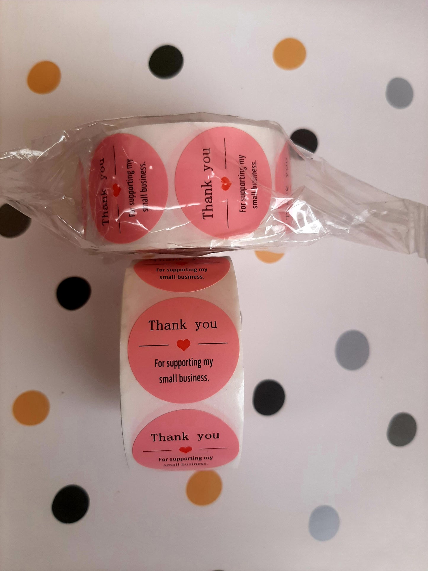 Thank you sticker Pink Round TY10 - 1 inch