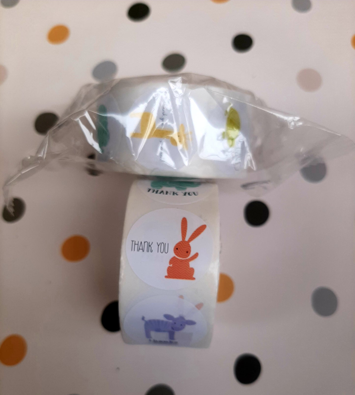 Thank you sticker Round | Cute Animal | TY17 - 1 inch