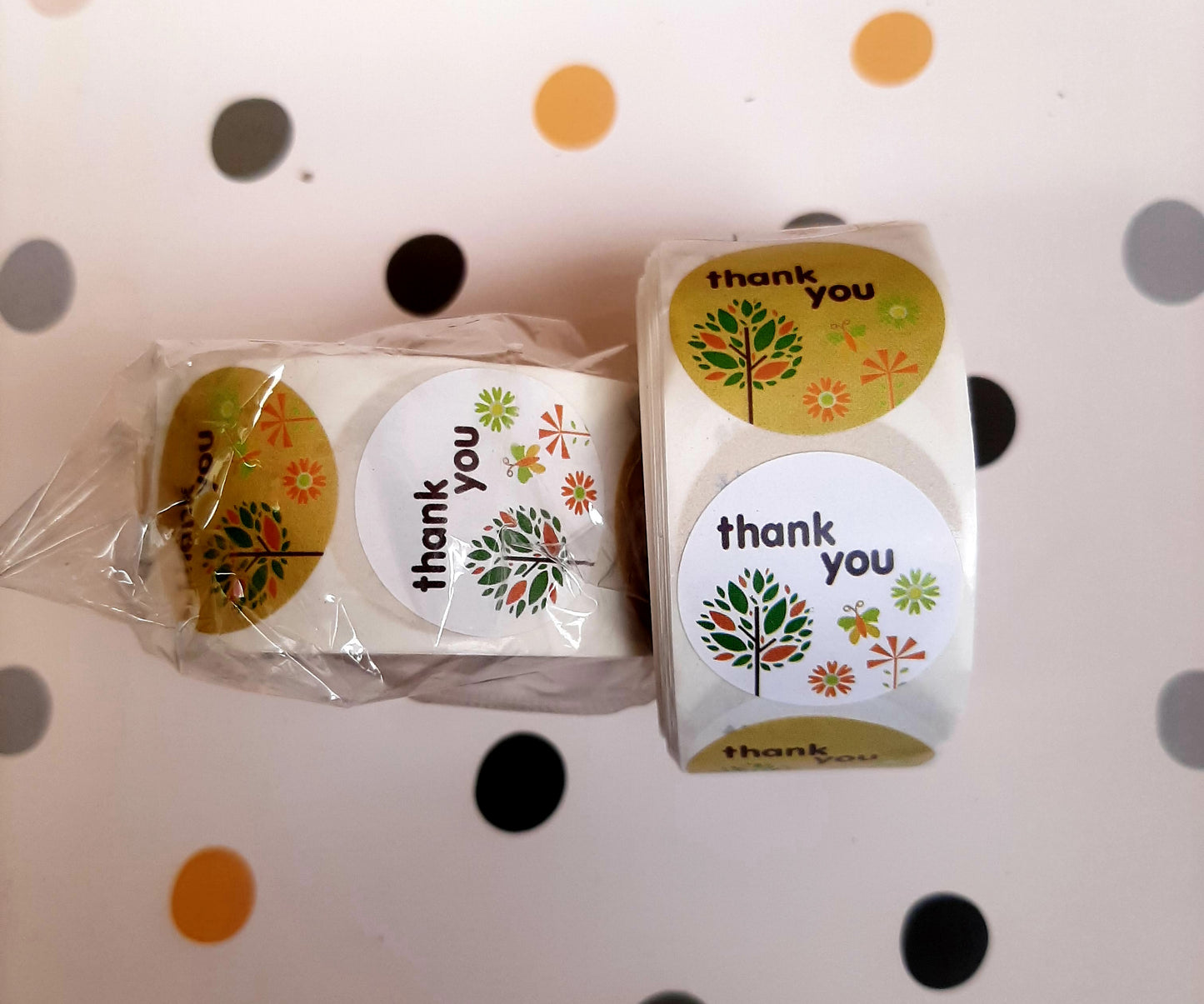 Thank you sticker Round Tree TY21 - 1 inch