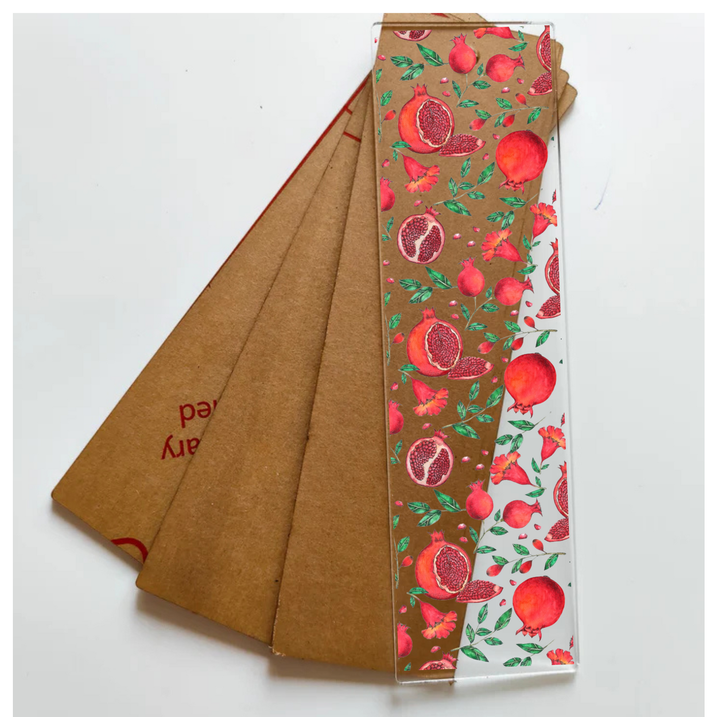 Book Mark Sticker - Pomegranate