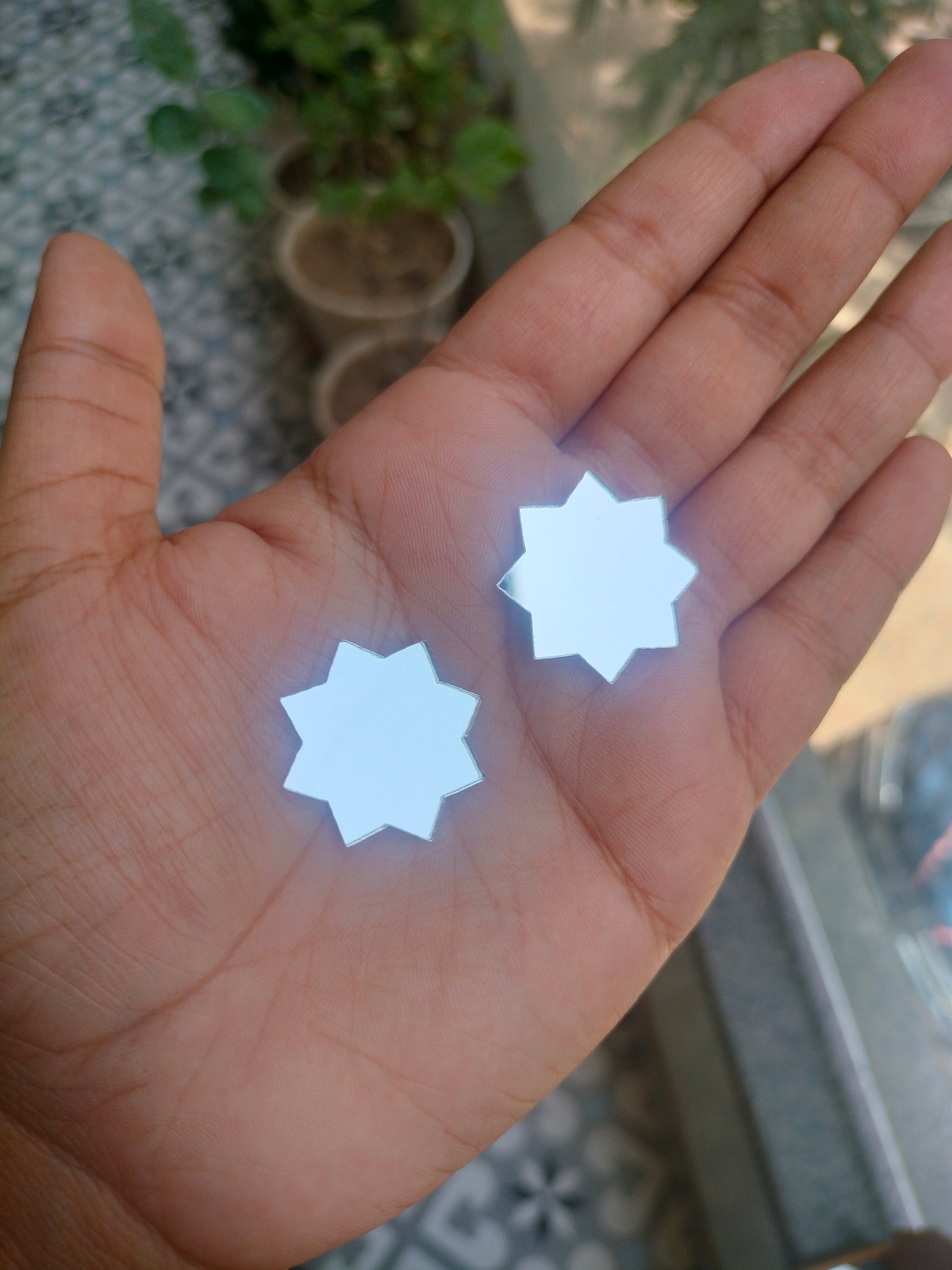 Mandala Acrylic Mirror Cutout 25 mm (Set of 50 pc)