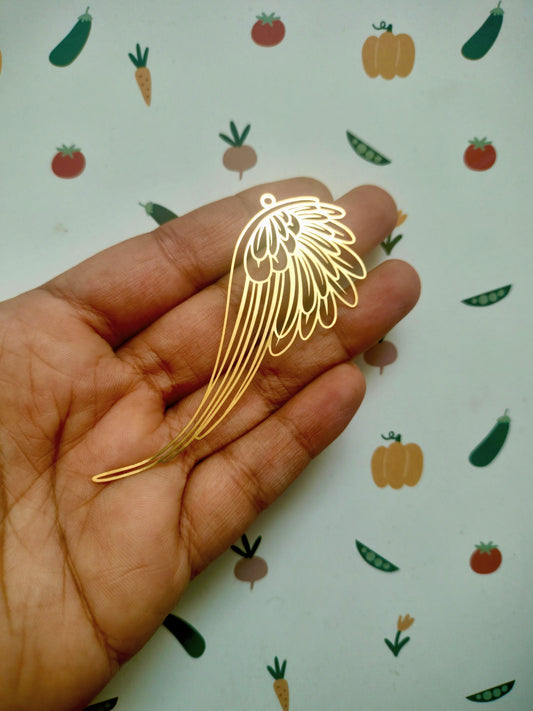 Angel Wings Brass Charm | Angel