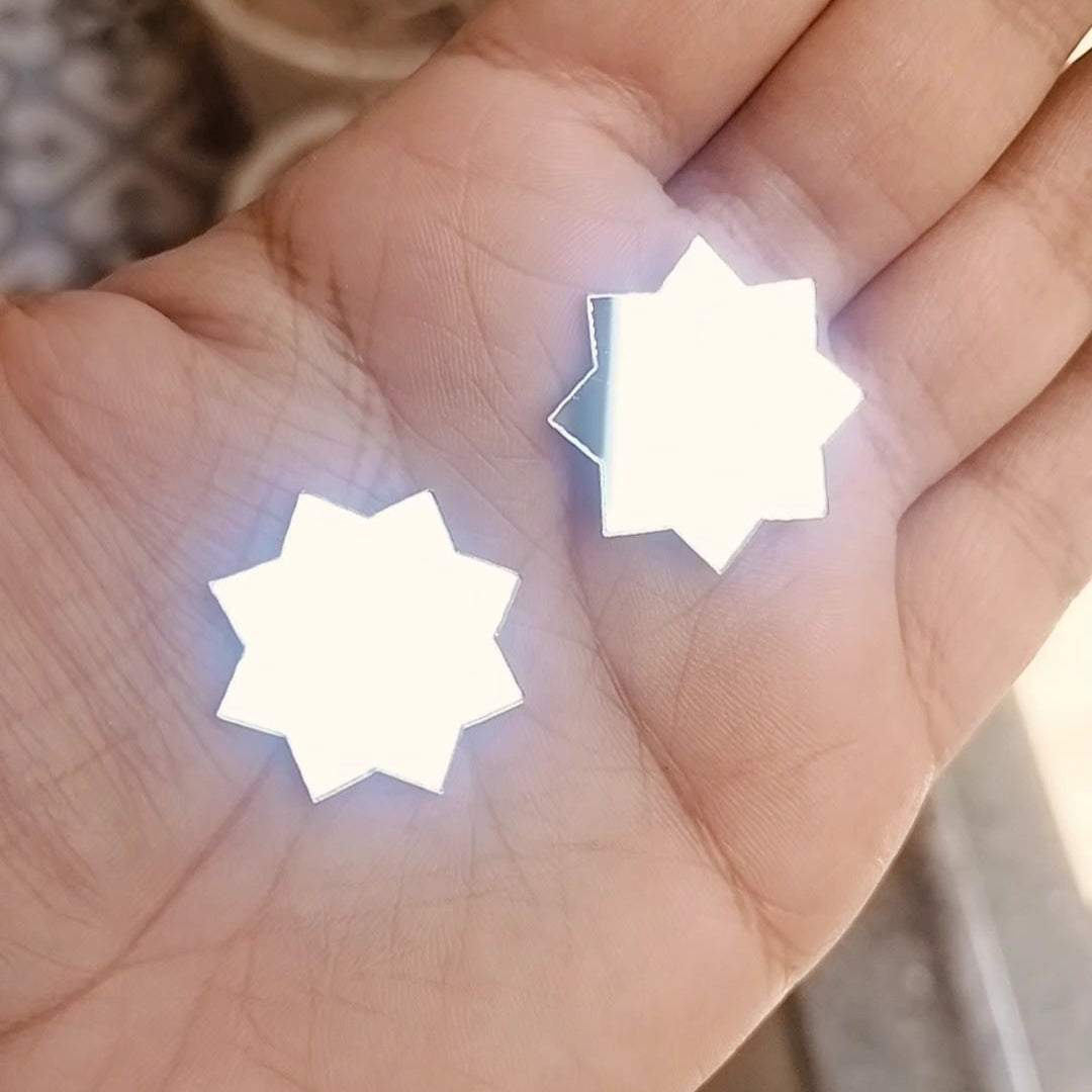 Mandala Acrylic Mirror Cutout 25 mm (Set of 50 pc)