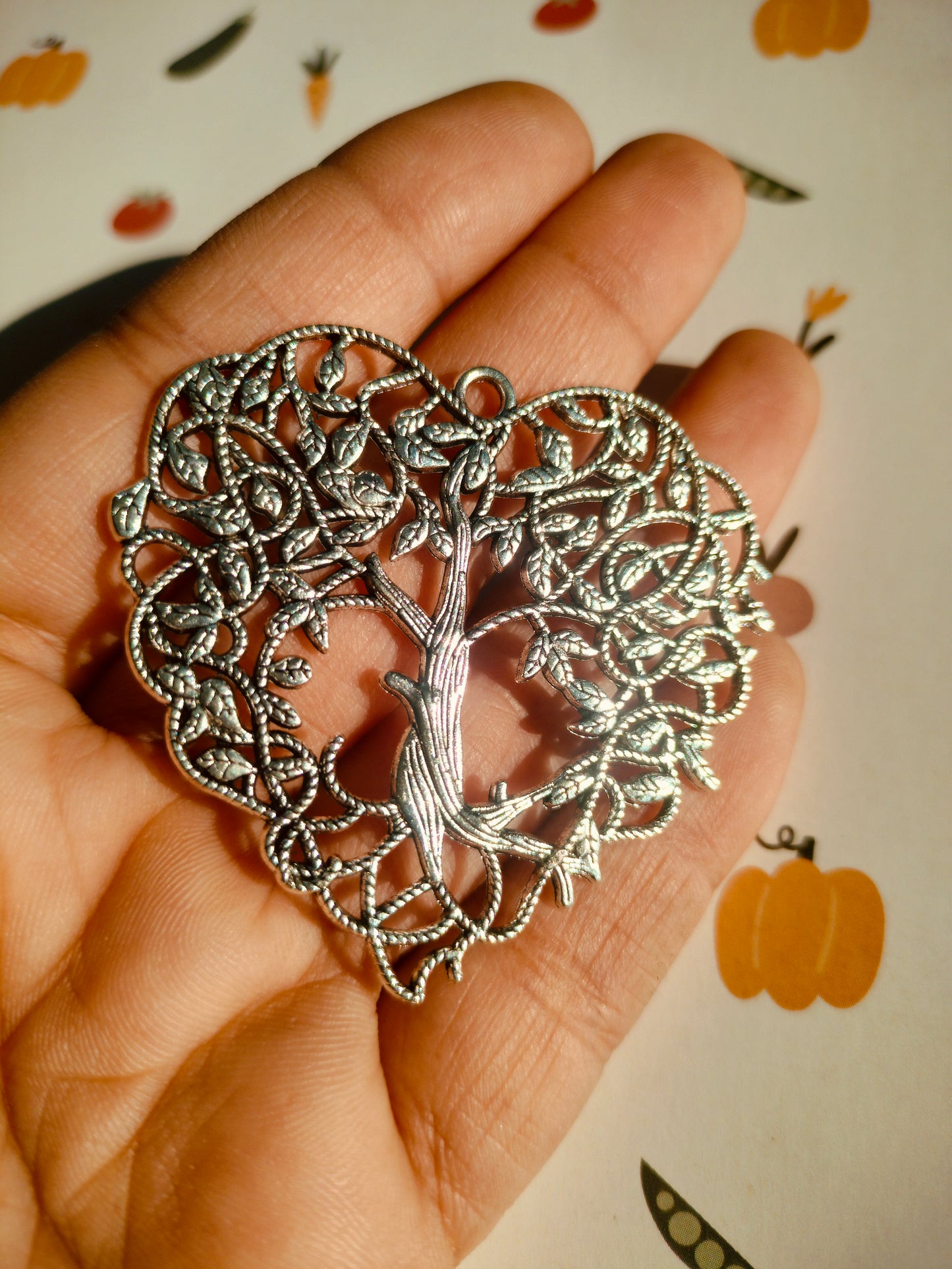 Boho Tree of Life Alloy charm Large Silver|Pendant Charm| Resin Alloy Jewelry Making