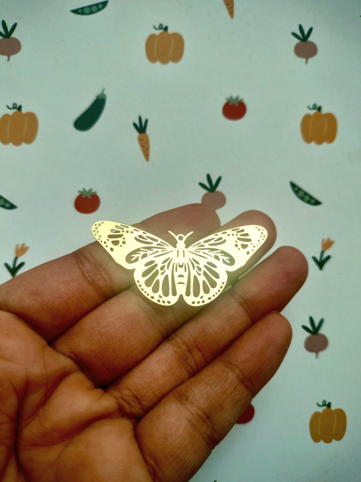 Filigree Luna Moth Brass Charm | Butterfly | Moth charm K