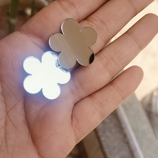 Flower Acrylic Mirror Cutout 25 mm (Set of 50 pc)