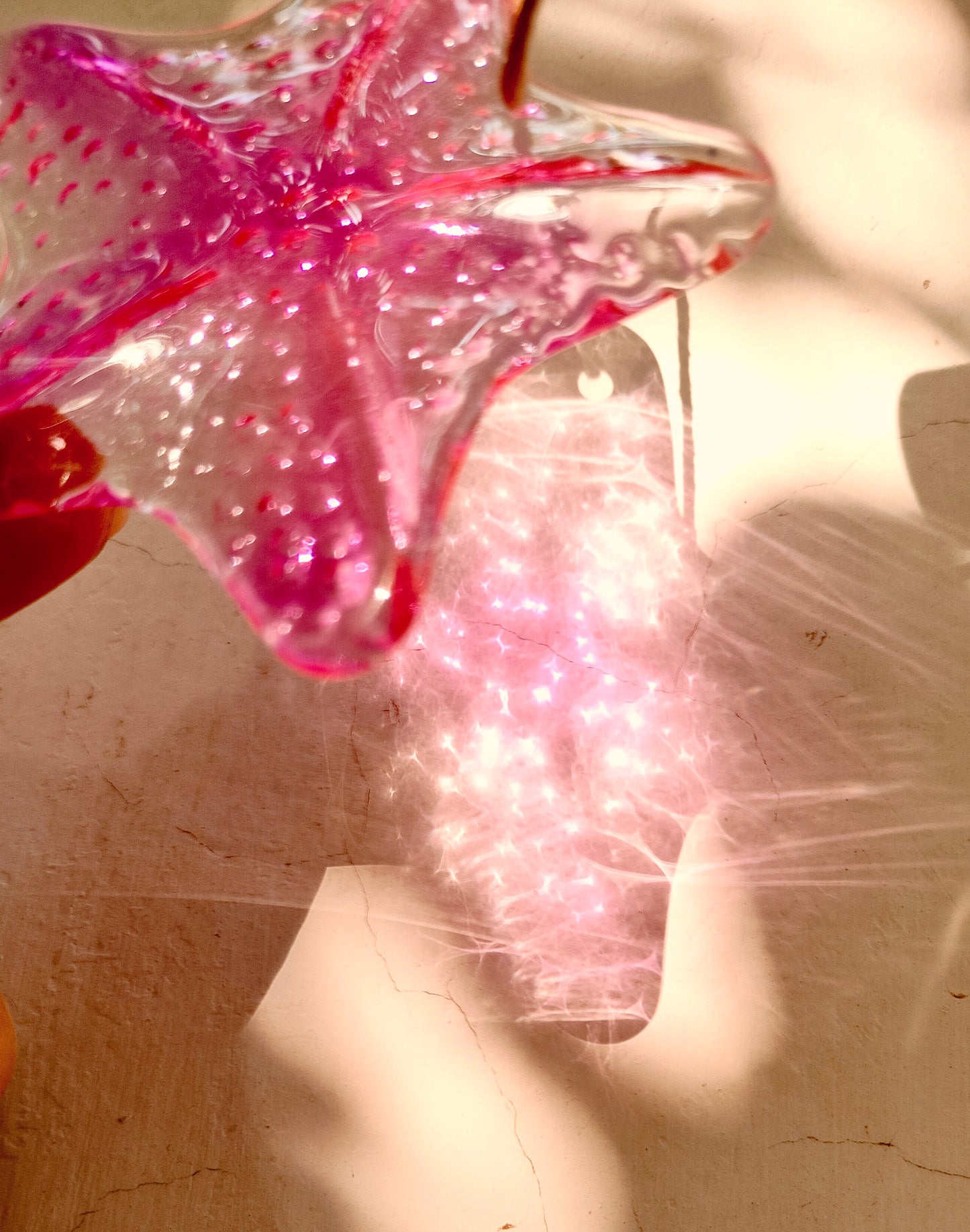 Star Stained Sea Glass Windchime Garden decor