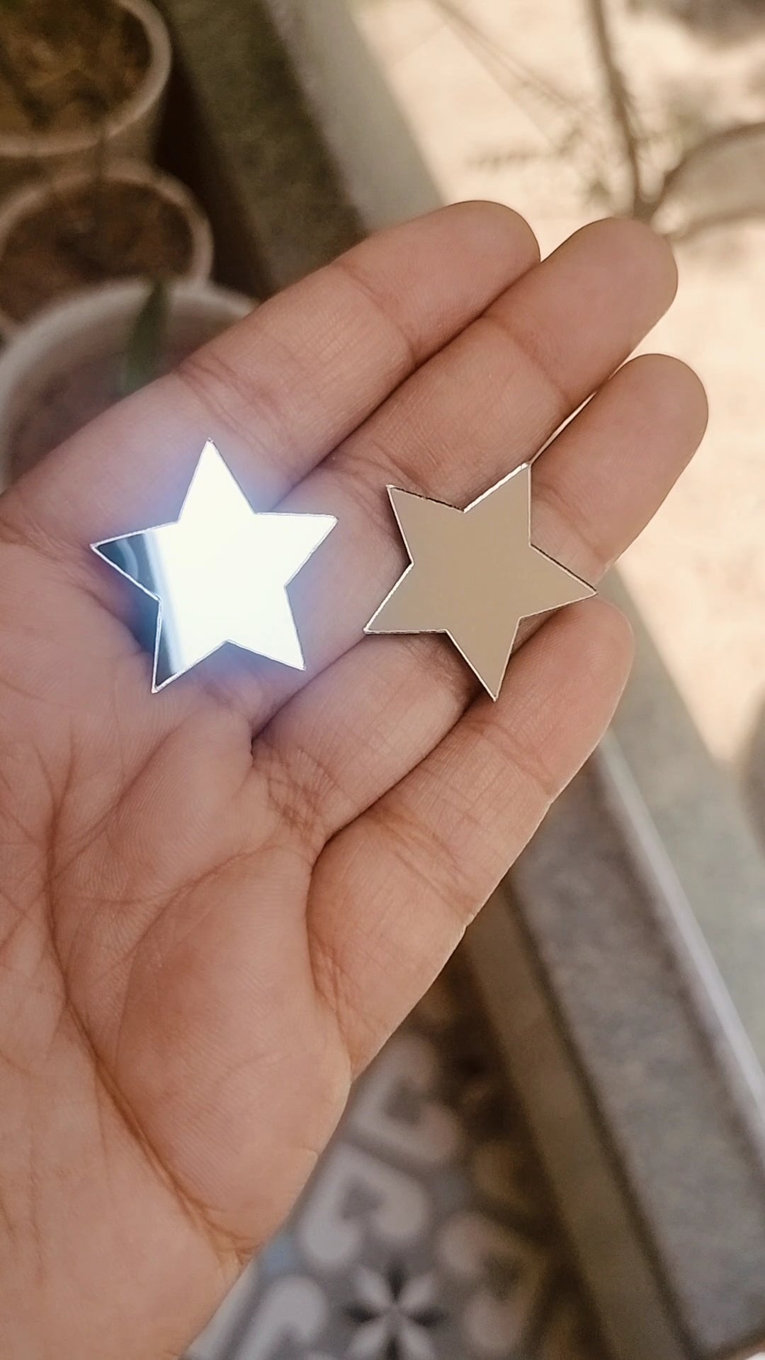 Star Acrylic Mirror Cutout 25 mm (Set of 50 pc)