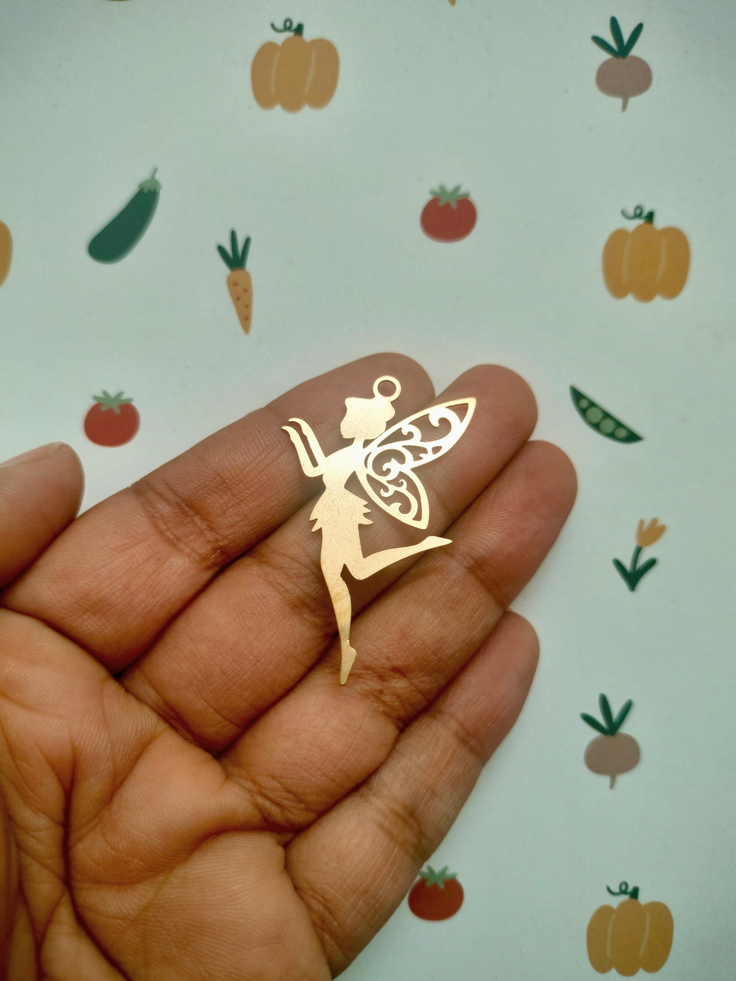 Fairy Filigree Brass charm