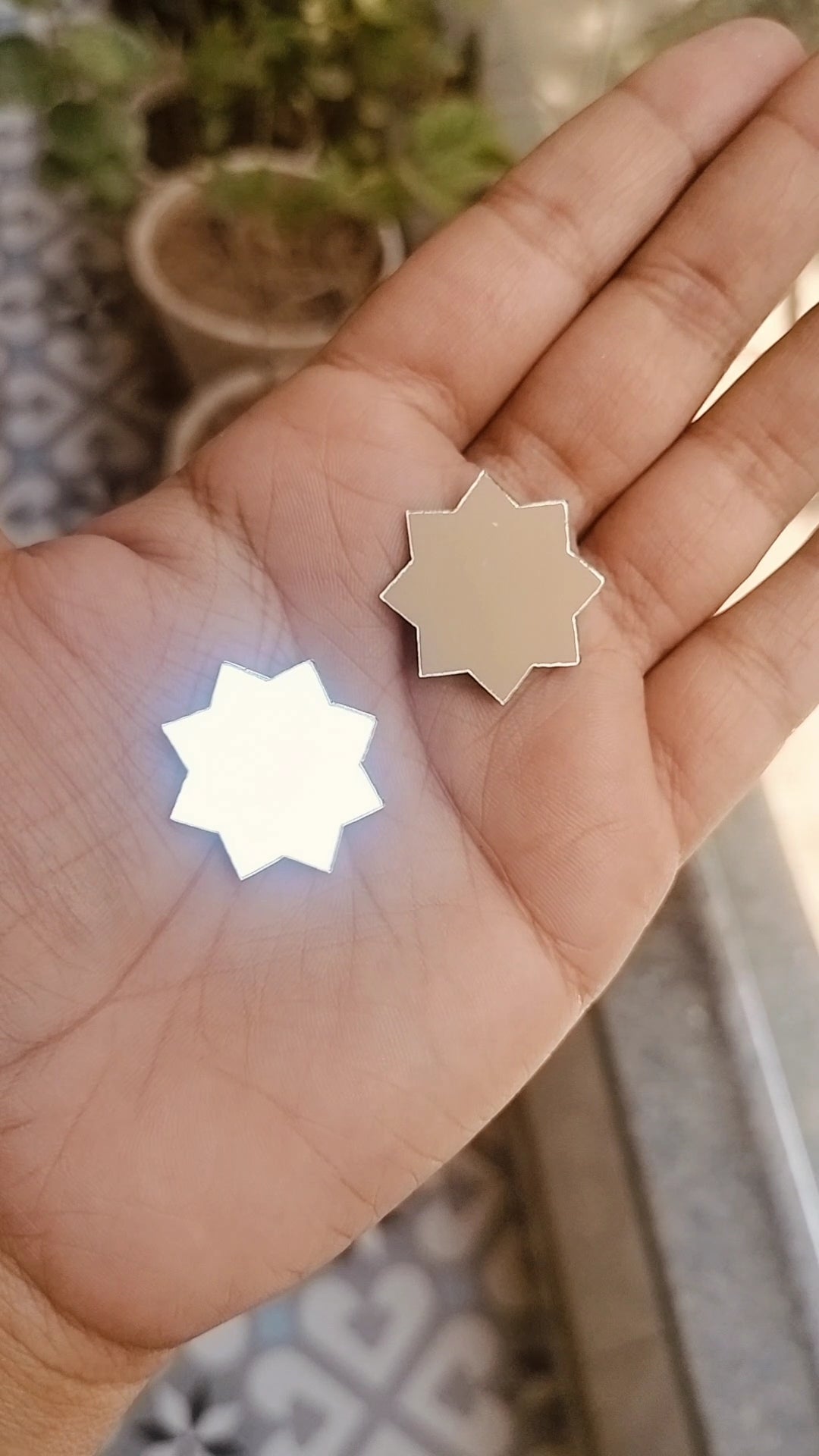 Mandala Acrylic Mirror Cutout 25 mm (Set of 50 pc)