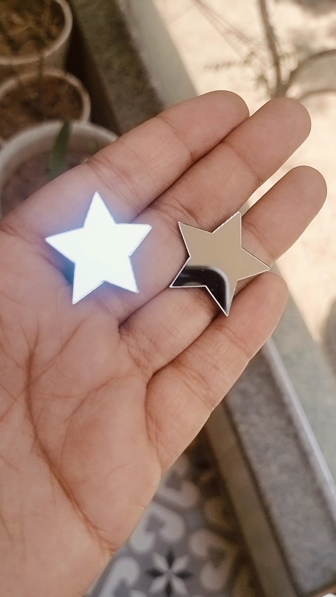 Star Acrylic Mirror Cutout 25 mm (Set of 50 pc)