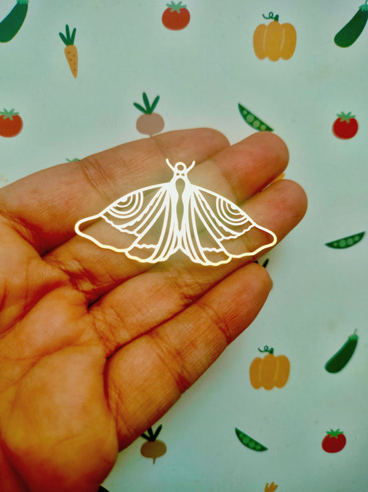 Filigree Luna Moth Brass Charm | Butterfly | Moth charm L