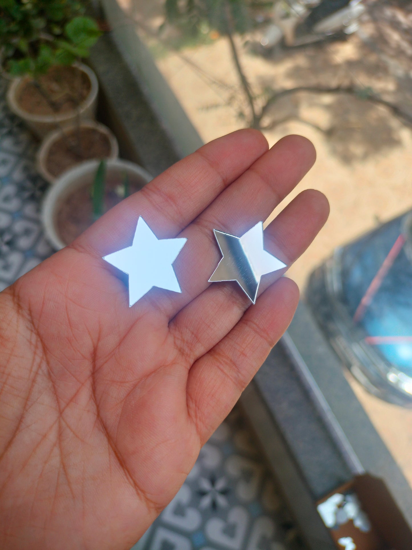 Star Acrylic Mirror Cutout 25 mm (Set of 50 pc)