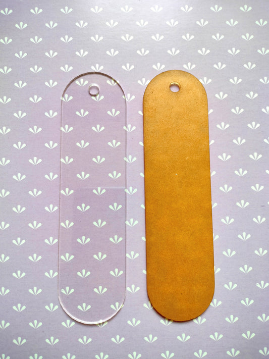 Acrylic Book Mark Base Rounded Plain