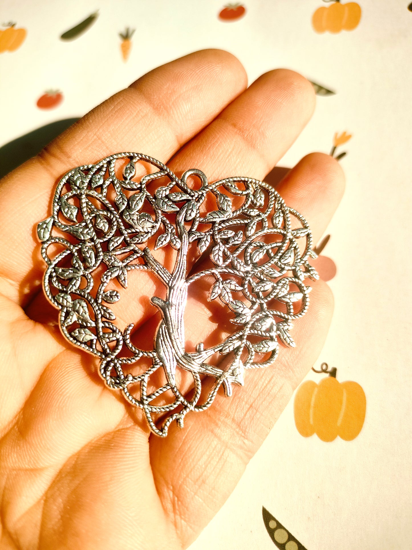 Boho Tree of Life Alloy charm Large Silver|Pendant Charm| Resin Alloy Jewelry Making