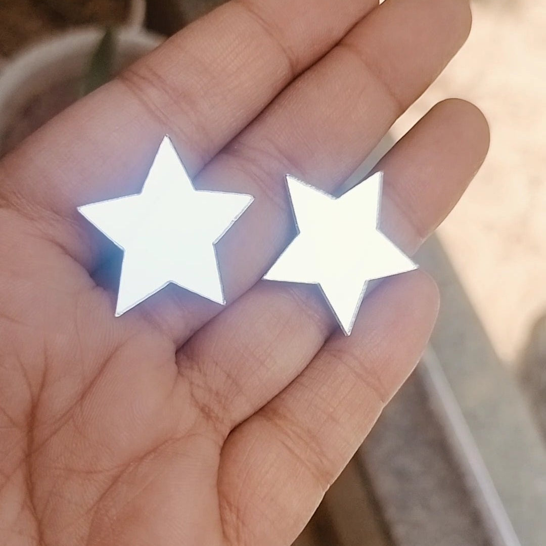 Star Acrylic Mirror Cutout 25 mm (Set of 50 pc)